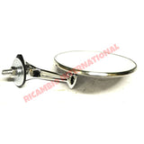 N/S Left Hand Chrome Mirror (Single Bolt-on) - Classic Fiat 500,600,850 plus many other models - Mirrors
