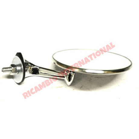 N/S Left Hand Chrome Mirror (Single Bolt-on) - Classic Fiat 500,600,850 plus many other models - Mirrors