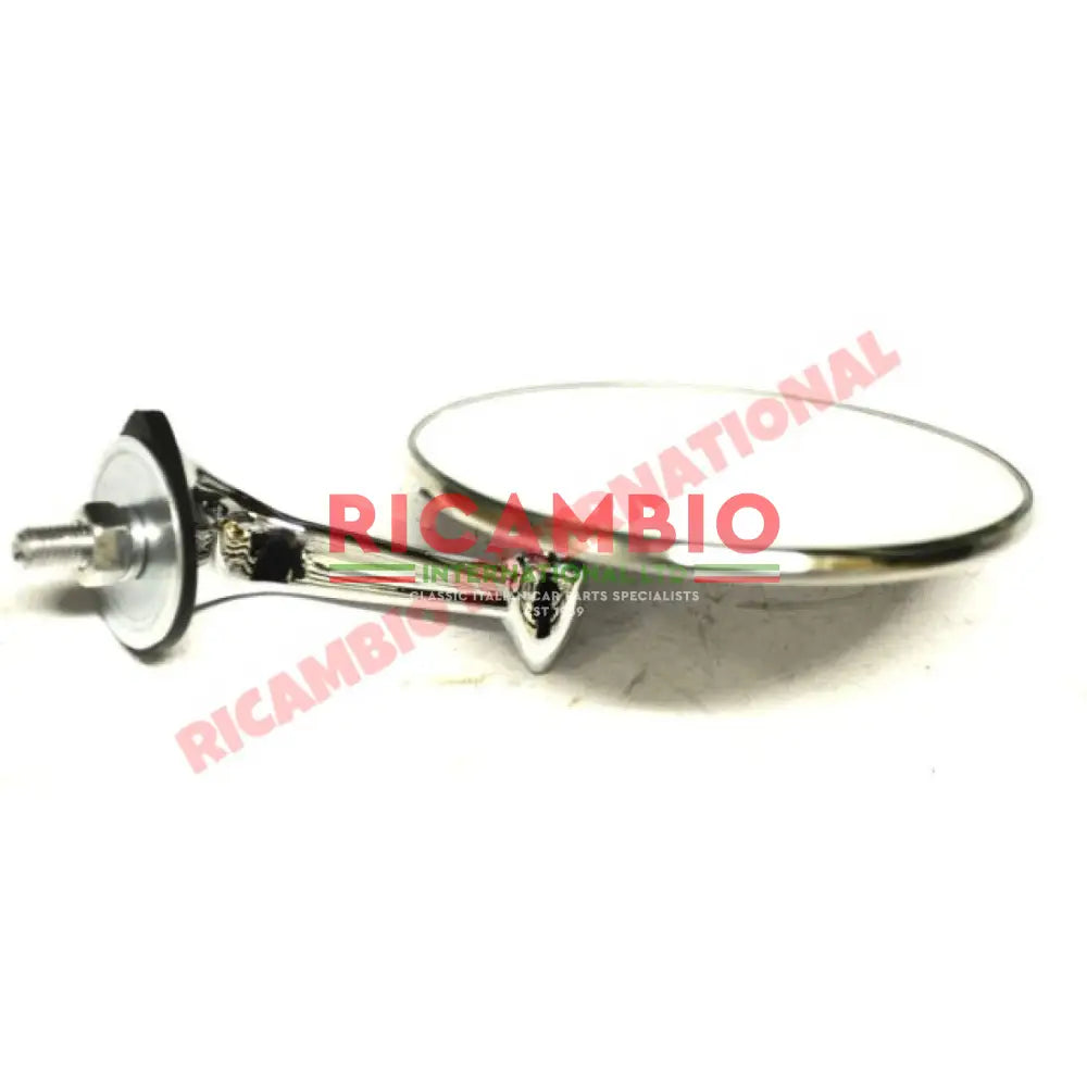 N/S Left Hand Chrome Mirror (Single Bolt-on) - Classic Fiat 500,600,850 plus many other models - Mirrors