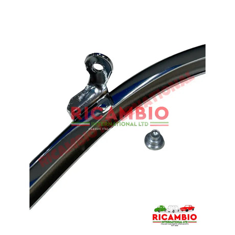 N/S Left Hand Chrome Quarter Light Frame (BEST AVAILABLE) - Classic Fiat 500 D,F,L,R - Glass & Associated Parts