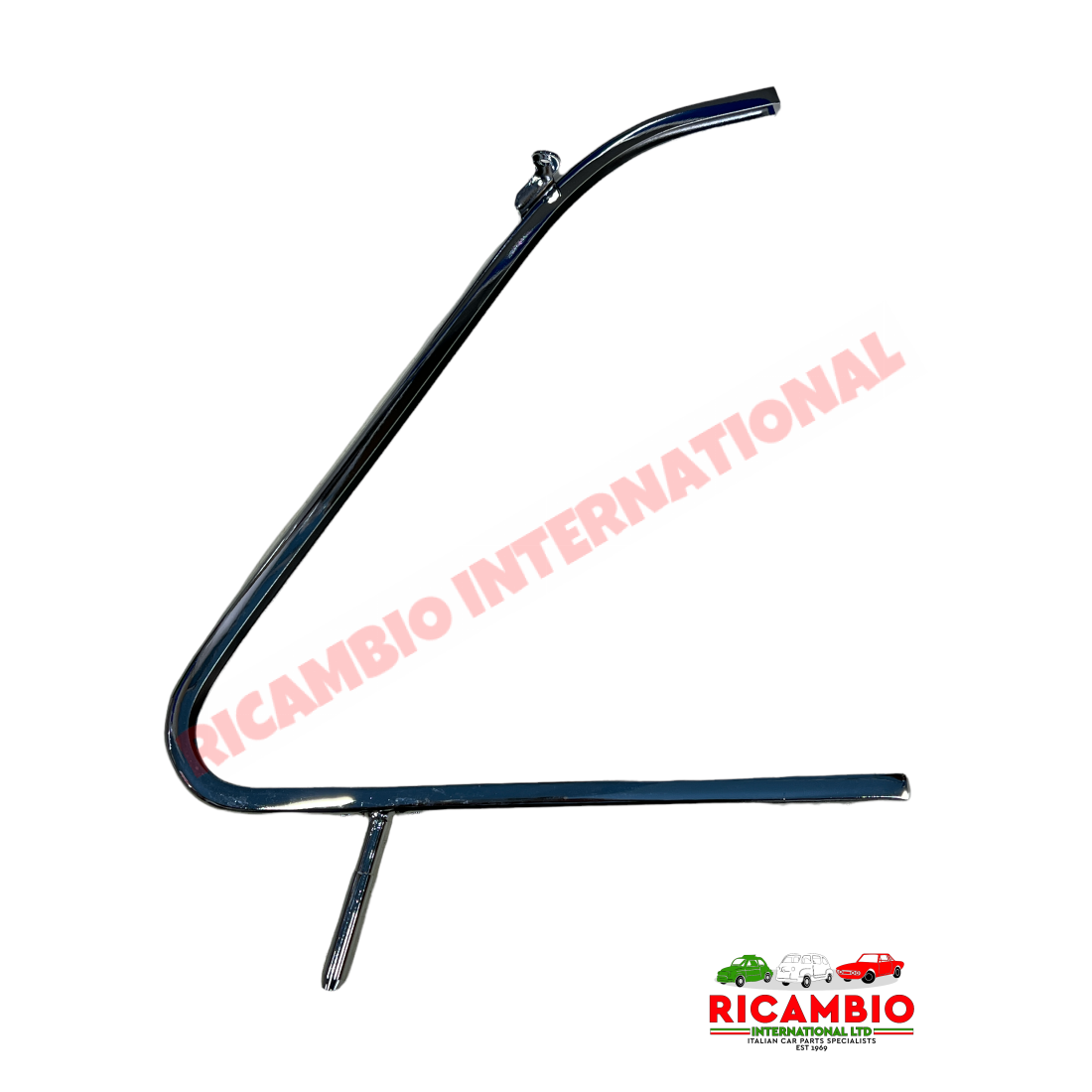 N/S Left Hand Chrome Quarter Light Frame (BEST AVAILABLE) - Classic Fiat 500 D,F,L,R - Glass & Associated Parts