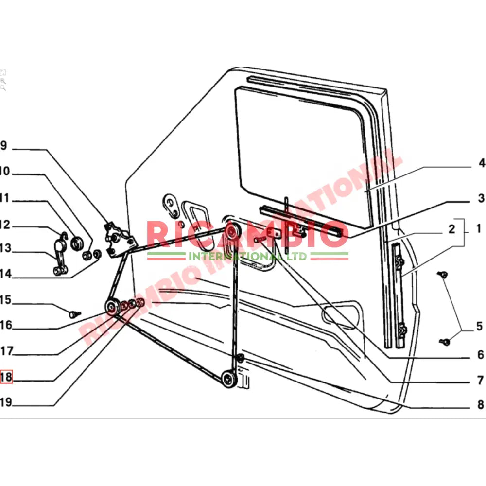 N/S Left Hand Door Glass - Fiat 126 - Windows & Seals
