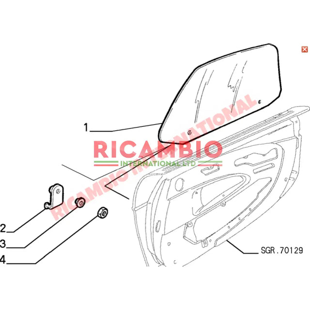 N/S Left Hand Door Glass - Fiat Barchetta