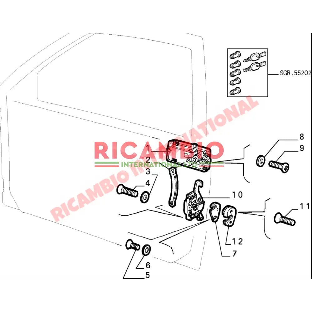 N/S Left Hand Door Lock Catch - Fiat Cinquecento - Handles - Locks and Catches