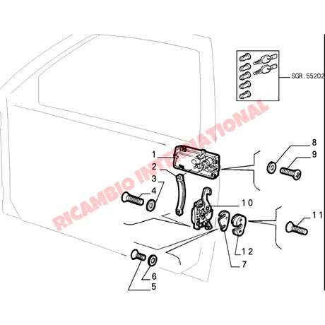 N/S Left Hand Door Lock Catch - Fiat Cinquecento - Handles - Locks and Catches