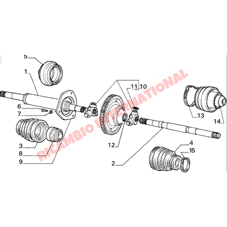 N/S Left Hand Drive Shaft - Classic Fiat Panda - Axles - Shafts and Joints