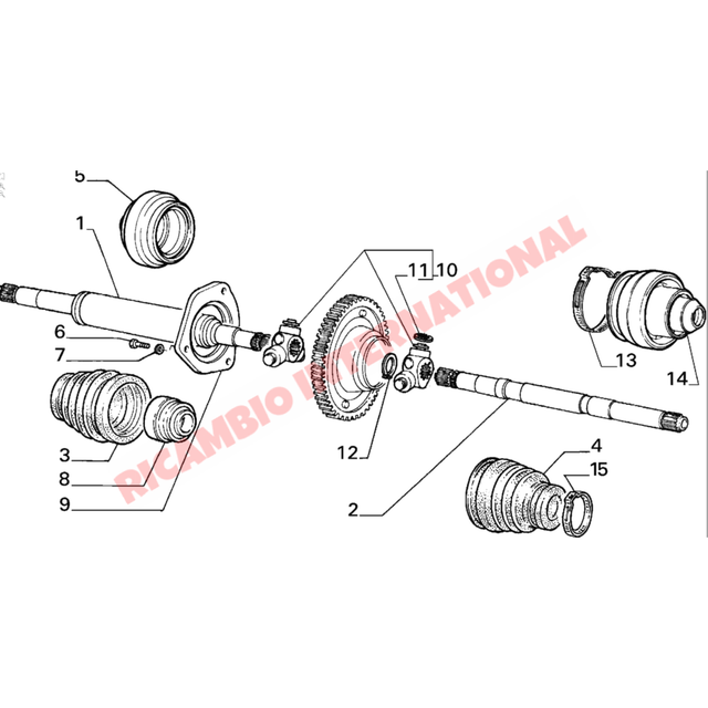 N/S Left Hand Drive Shaft - Classic Fiat Panda - Axles - Shafts and Joints