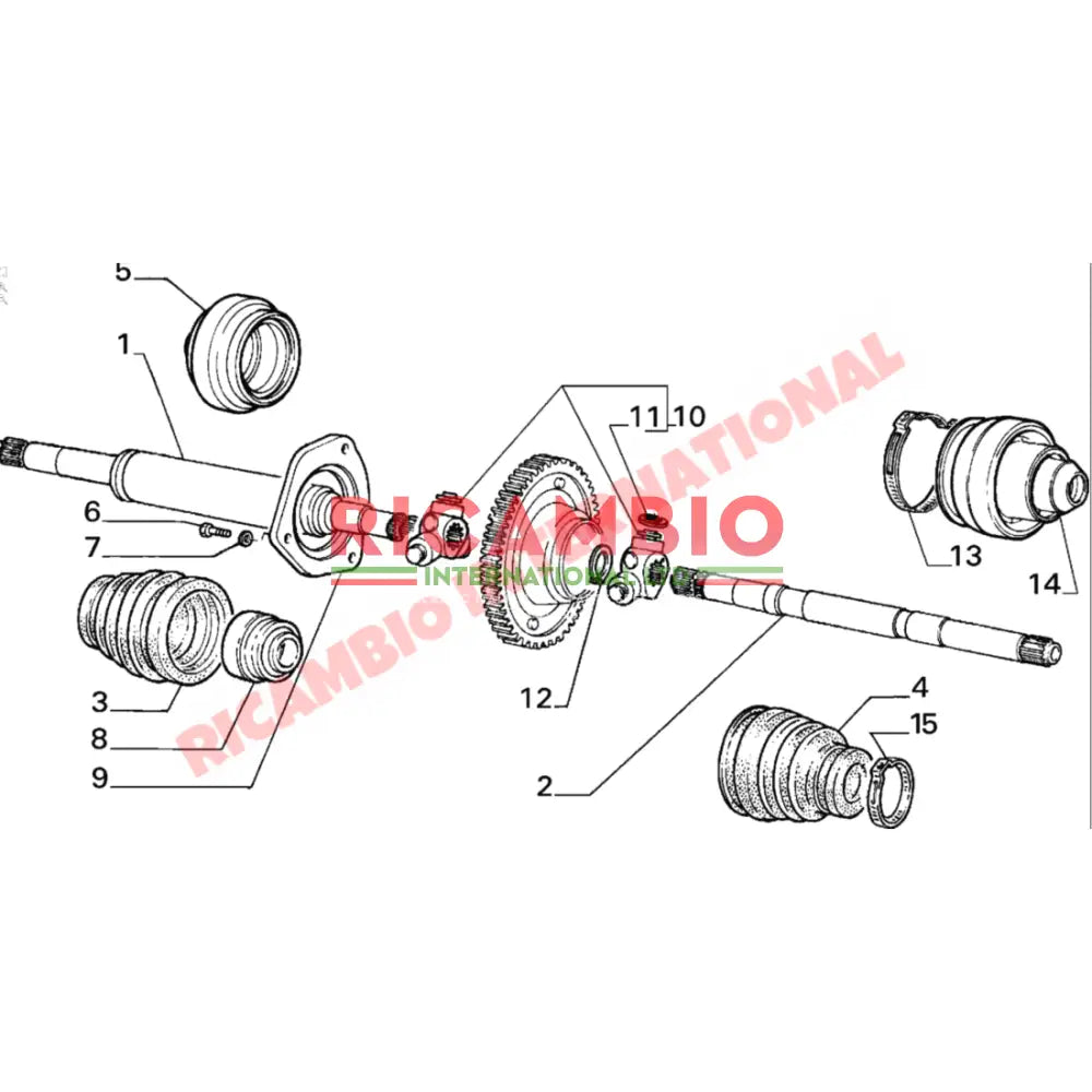 N/S Left Hand Drive Shaft - Classic Fiat Panda - Axles - Shafts and Joints