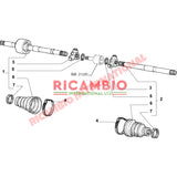 N/S Left Hand Drive Shaft & Tripod Bearing - Fiat Seicento Sporting - Steering - Shaft & Suspension