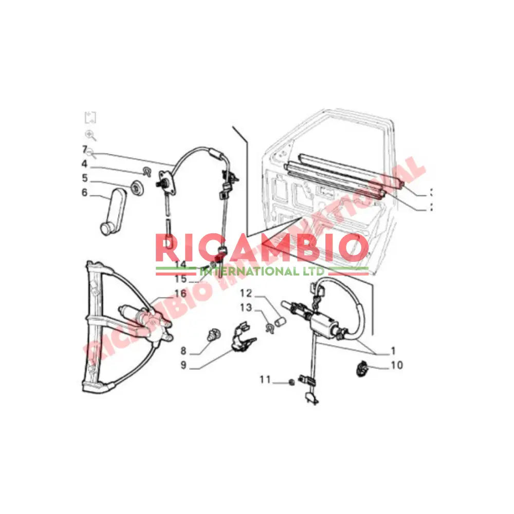 N/S Left Hand Electric Window Winder Regulator - Fiat Uno MK2 - Ignition & Electronic Parts