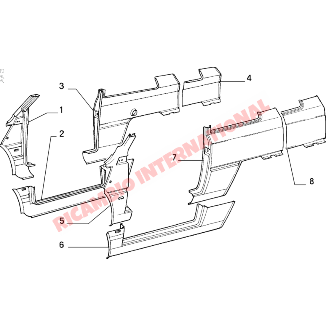 N/S Left Hand Front A-Post Filler Panel - Classic Fiat Panda - Body Panels