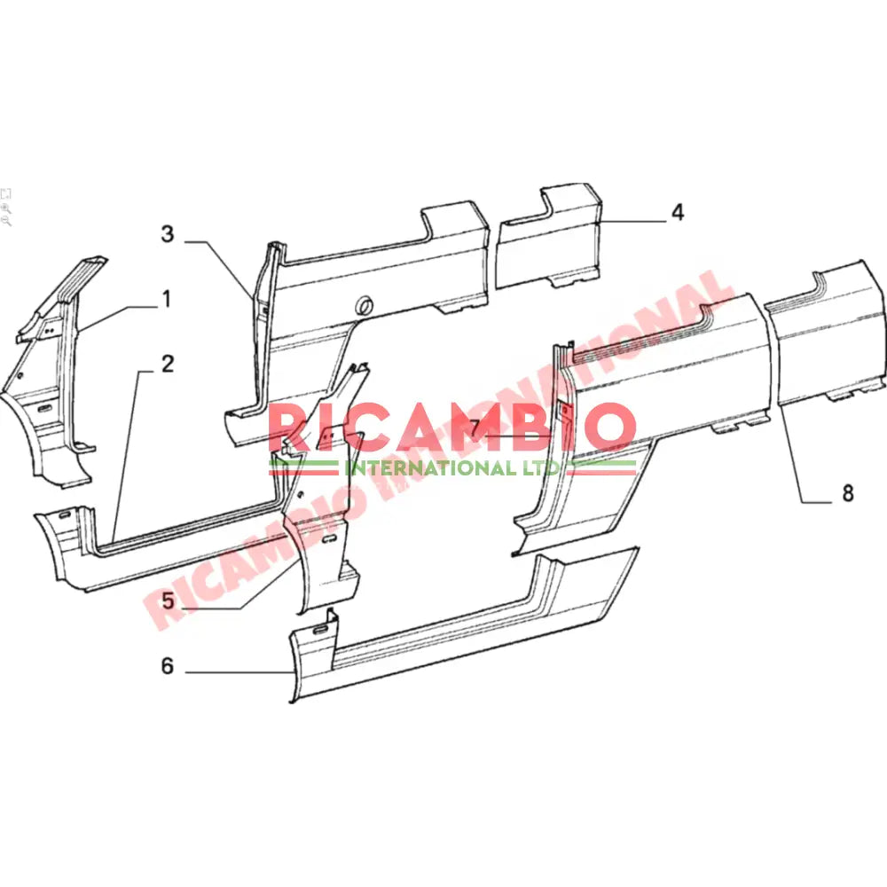 N/S Left Hand Front A-Post Filler Panel - Classic Fiat Panda - Body Panels