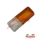 N/S Left Hand Front Indicator Lamp Lens Cover WHITE/AMBER - Fiat 128 Coupe - Lights - Lamps and Lenses