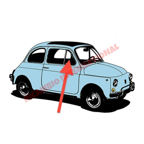 N/S Left Hand Front Quarter Light Seal - Classic Fiat 500 - Window Seals & Associated Parts