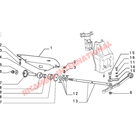 N/S Left Hand Front Tie Bar Support Bracket - Classic Fiat Panda - Suspension and Related Parts