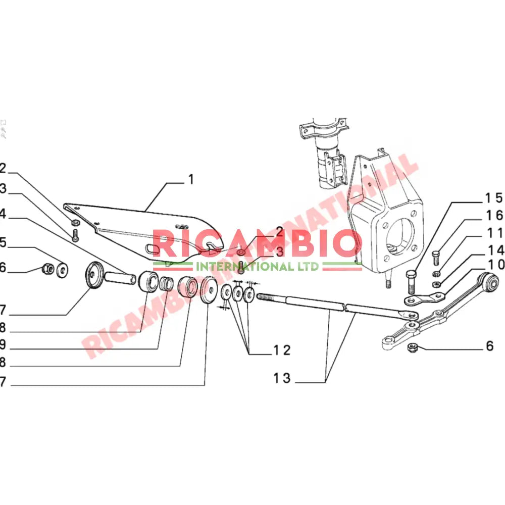 N/S Left Hand Front Tie Bar Support Bracket - Classic Fiat Panda - Suspension and Related Parts