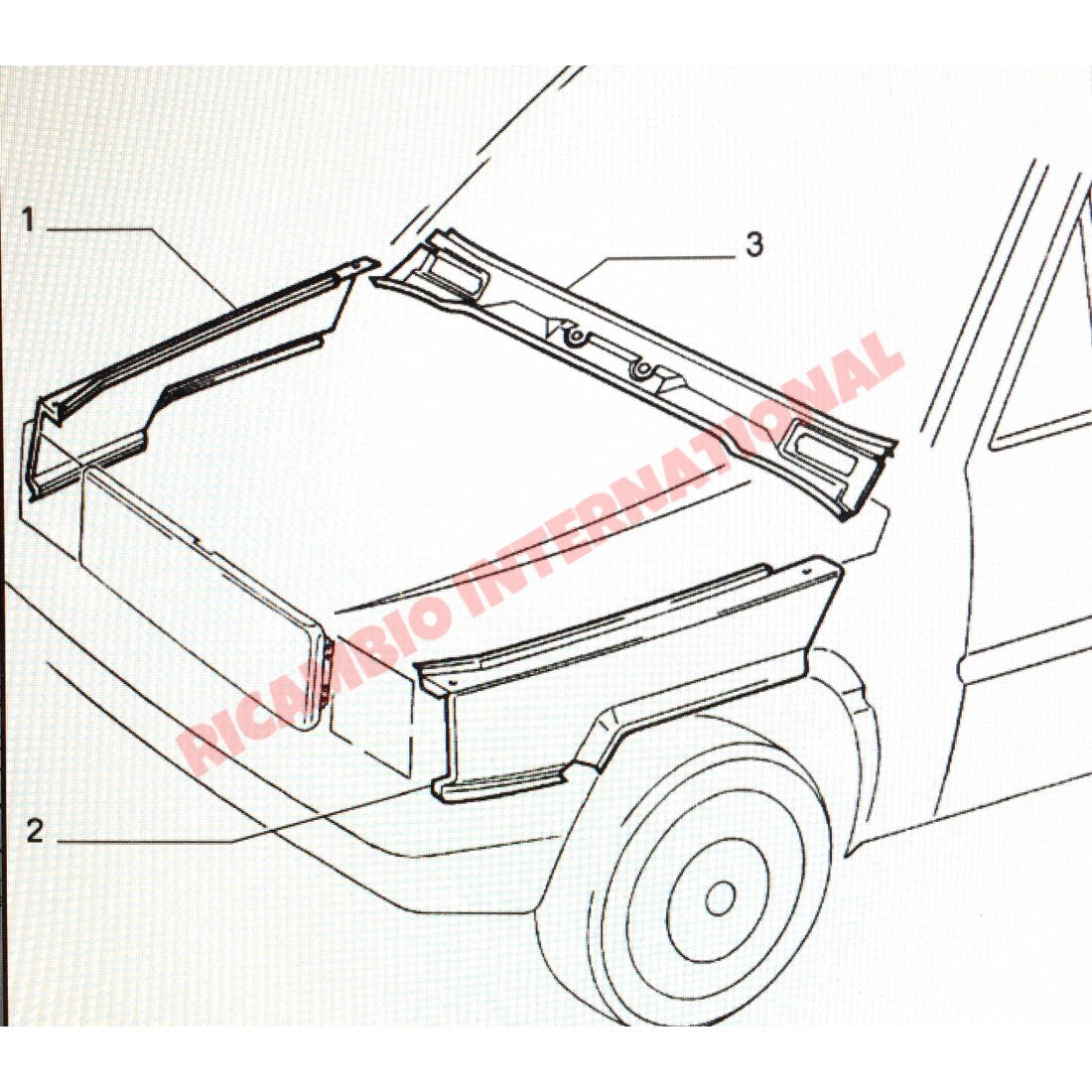 N/S Left Hand Front Wing - Classic Fiat Panda - Body Panels
