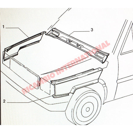 N/S Left Hand Front Wing - Classic Fiat Panda - Body Panels