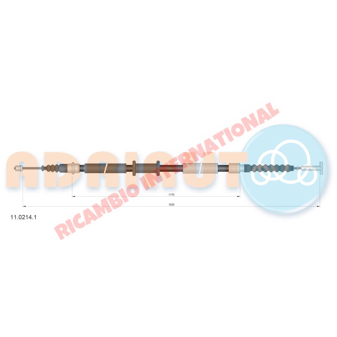 N/S Left Hand Handbrake Cable - Fiat Coupe all models - Brake Parts and Components