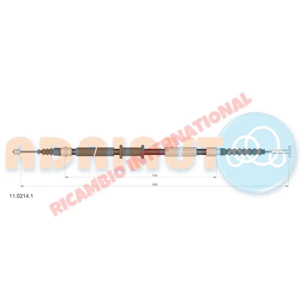 N/S Left Hand Handbrake Cable - Fiat Coupe all models - Brake Parts and Components