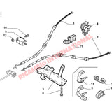 N/S Left Hand Handbrake Cable - Fiat Coupe all models - Brake Parts and Components