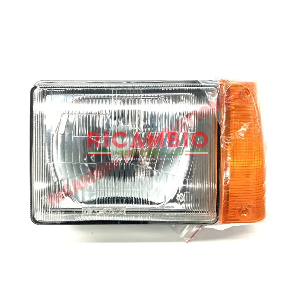 N/S Left Hand Head Lamp H4 with Amber Indicator (LHD) - Classic Fiat Panda - Lighting