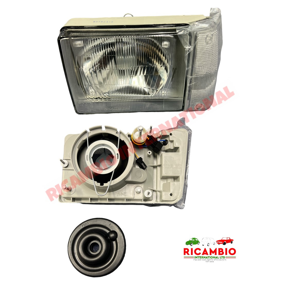 N/S Left Hand Head Lamp with White Indicator (LHD) - Classic Fiat Panda - Lighting