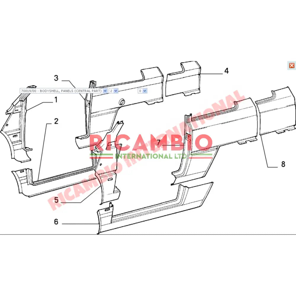 N/S Left Hand Outer Sill Panel - Classic Fiat Panda - Body Panels
