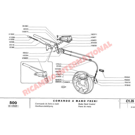 N/S Left Hand Rear Brake Back Plate - Classic Fiat 500 126 - Brakes