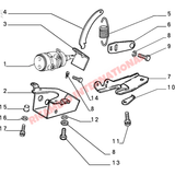 N/S Left Hand Rear Brake Compensator & Spring - Fiat Uno all models - Brake Parts and Components