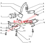 N/S Left Hand Rear Brake Compensator & Spring - Fiat Uno all models - Brake Parts and Components