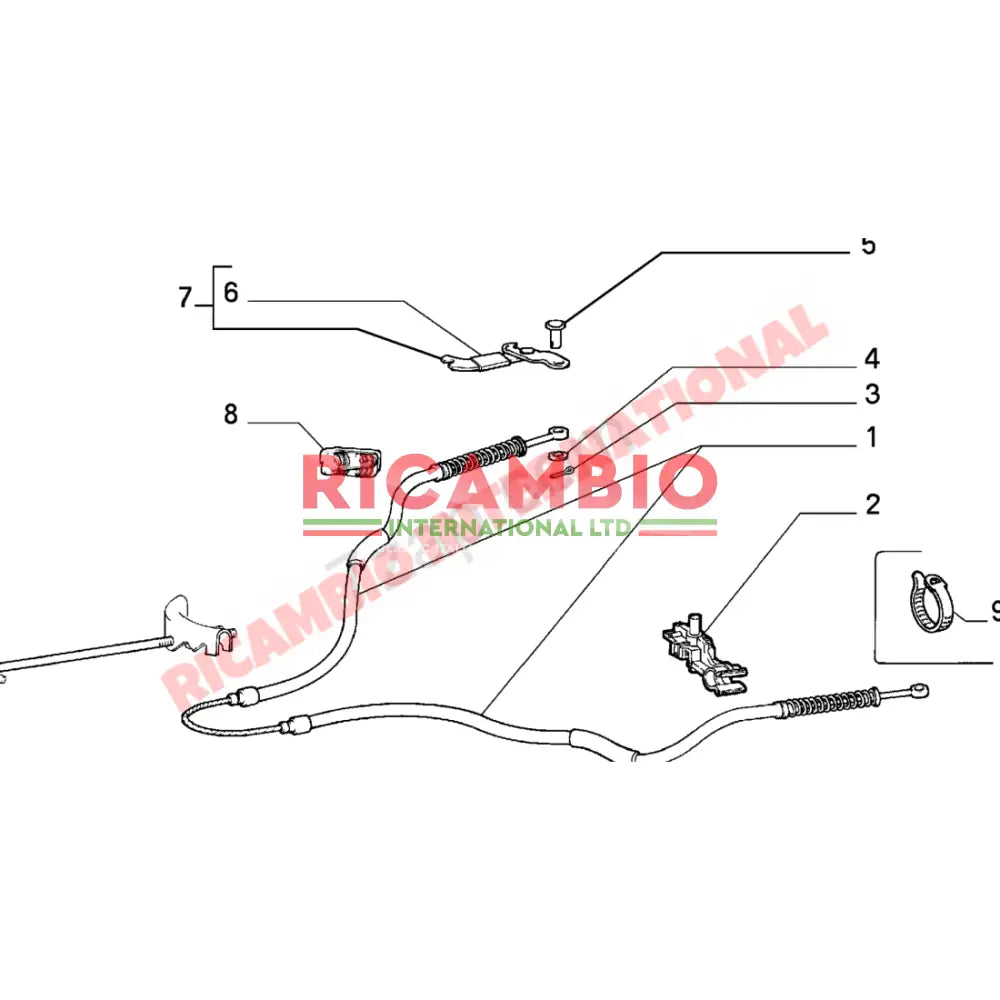 N/S Left Hand Rear Brake Lever - Classic Fiat Panda Uno - Rear Brakes and Related Parts