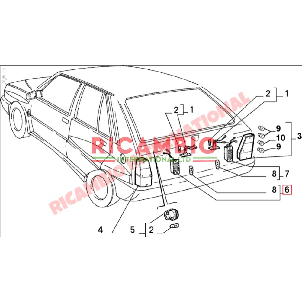 N/S Left Hand Rear Reverse Lamp - Lancia Delta Integrale - Lancia Delta Integrale