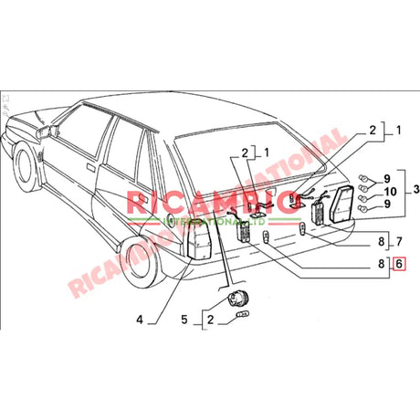 N/S Left Hand Rear Reverse Lamp - Lancia Delta Integrale - Lancia Delta Integrale