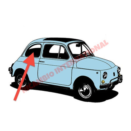 N/S Left Hand Rear Side Quarter Window Seal - Classic Fiat 500 - Window Seals & Associated Parts