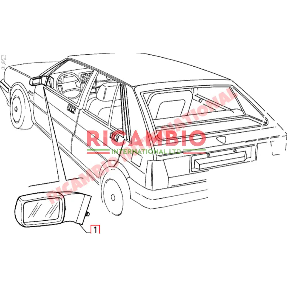 N/S Left Hand Rear View Mirror - Lancia Delta - Lancia Delta Integrale