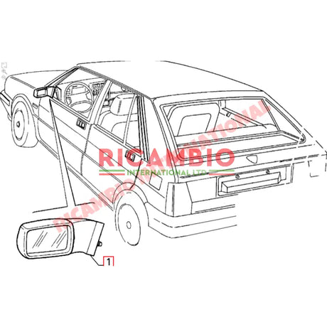 N/S Left Hand Rear View Mirror - Lancia Delta - Lancia Delta Integrale