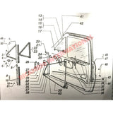 N/S Left Hand Rear Window Channel Guide - Fiat 126 - Gaskets - Seals - Grommets and Rubber Parts
