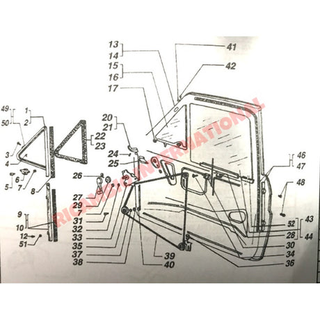N/S Left Hand Rear Window Channel Guide - Fiat 126 - Gaskets - Seals - Grommets and Rubber Parts