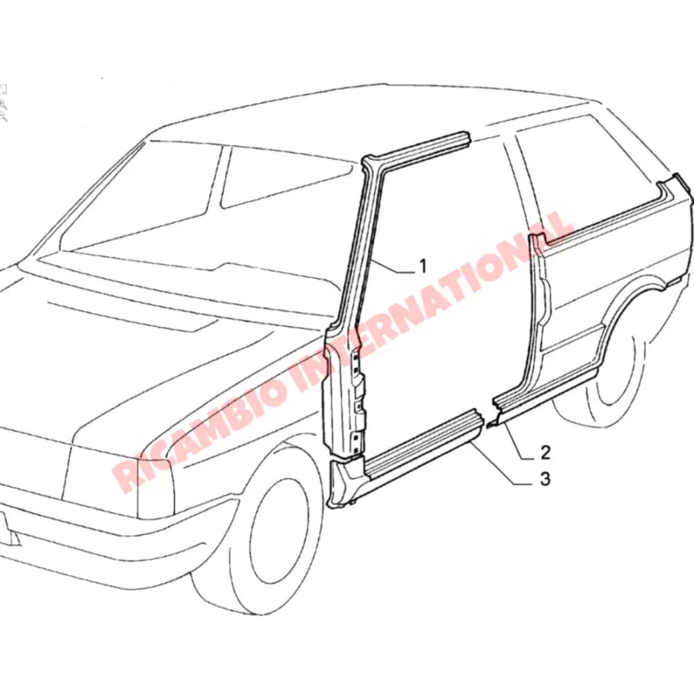 N/S Left Hand Rear Wing - Fiat Uno - Body Part & Panels