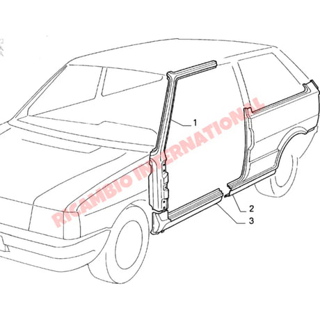 N/S Left Hand Rear Wing - Fiat Uno - Body Part & Panels