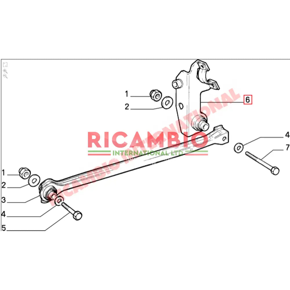 N/S Left Hand Trailing Arm Mount - Lancia Delta - Lancia Delta Integrale