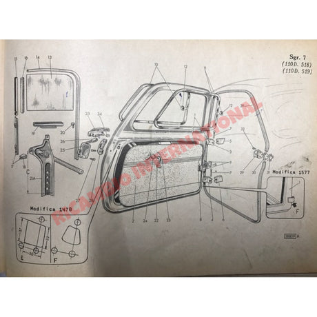 N/S Left Hand Window Winder Regulator - Classic Fiat 500 - Glass & Associated Parts