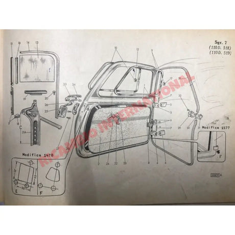 N/S Left Hand Window Winder Regulator - Classic Fiat 500 - Glass & Associated Parts