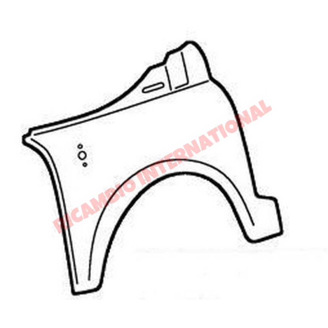 N/S Left Narrow Outer Front Wing Arch - Fiat 126 - Body Parts