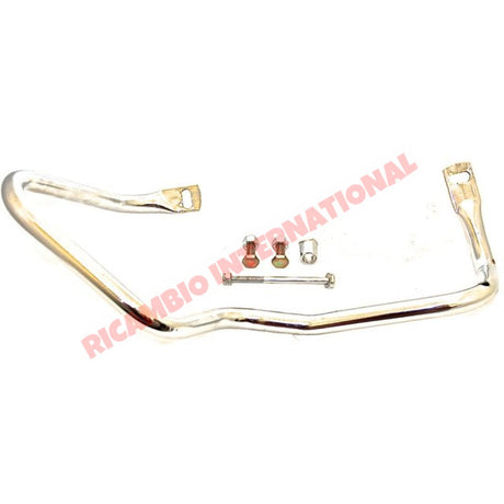 N/S Left Rear Chrome Bumper Knudge Bar & Fittings - Classic Fiat 500 - Classic Fiat 500 Parts & Spares