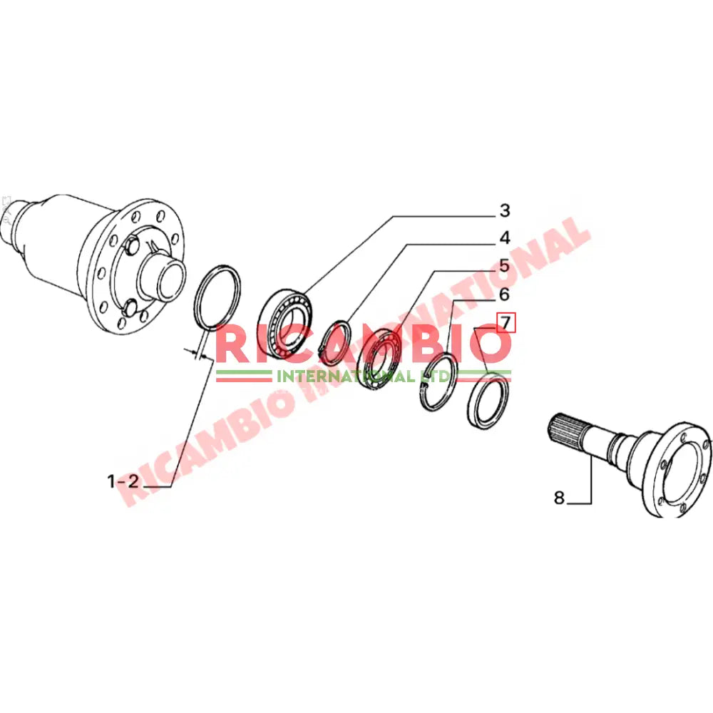 N/S Rear Diff Oil Seal - Lancia Delta Integrale - Clutch and Transmission Parts