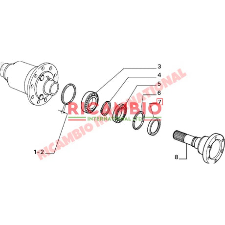 N/S Rear Diff Oil Seal - Lancia Delta Integrale - Clutch and Transmission Parts