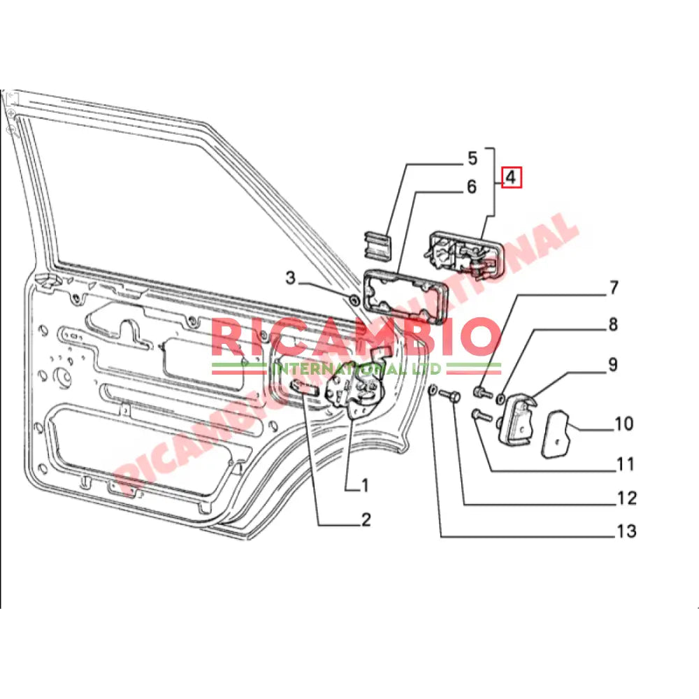 N/S Rear Outer Door Handle - Lancia Delta Integrale - Exterior Trim