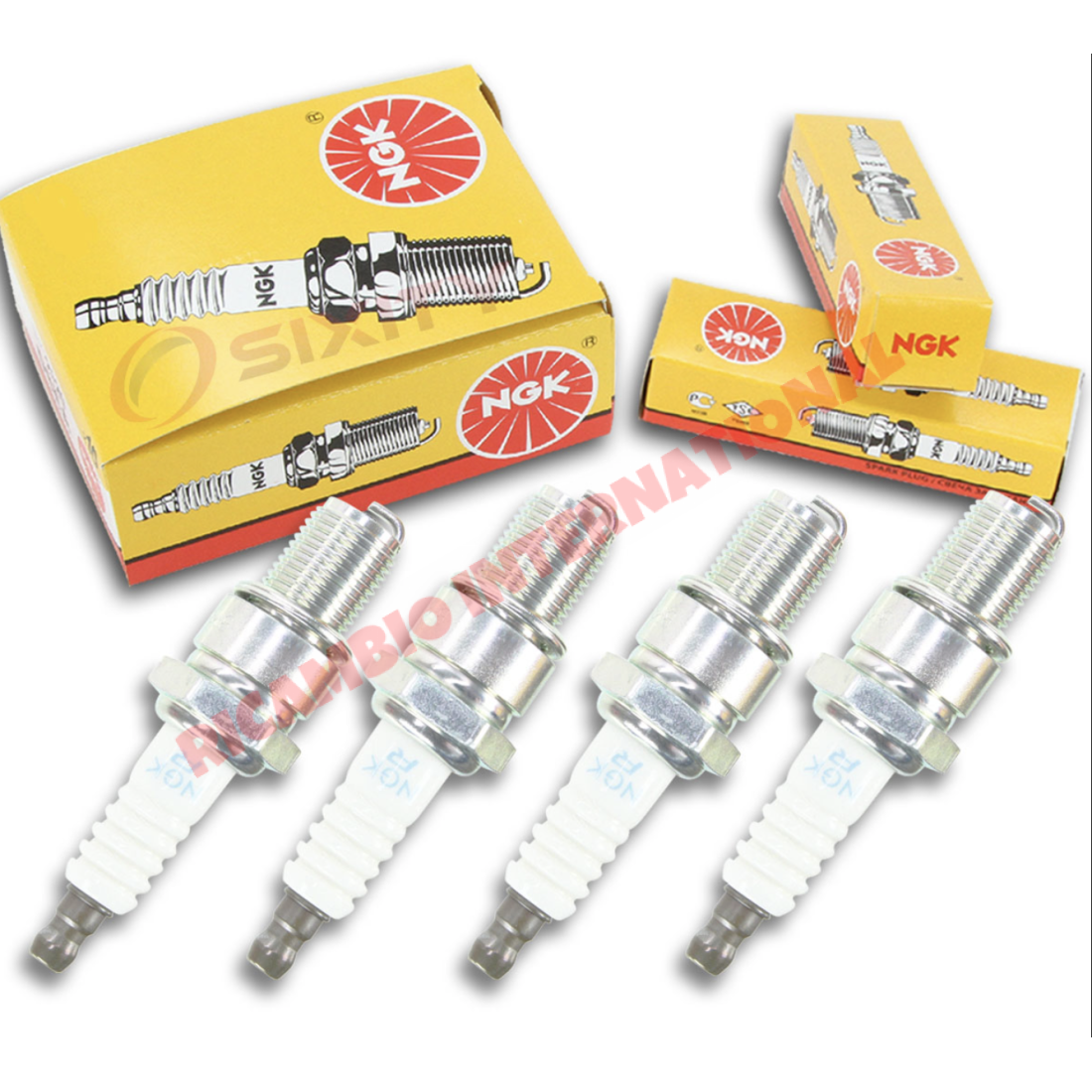 NGK Spark Plug Set (x4) - Classic Panda Fiat Punto Cinquecento,Uno - Ignition & Electronic Parts